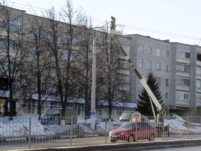 В городе Новочебоксарске Чувашской Республики завершаются работы по замене уличных светильников