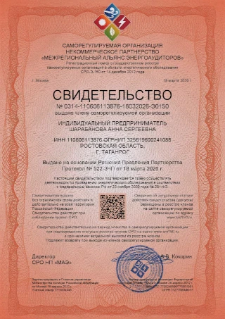 Выдача свидетельства (допуска) саморегулируемой организации в области энергетического обследования (СРО энергоаудиторов)